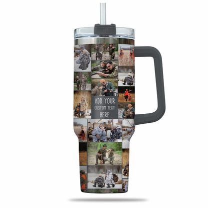 Create a Custom Collage Photo & Text on Personalized 40oz Tumbler