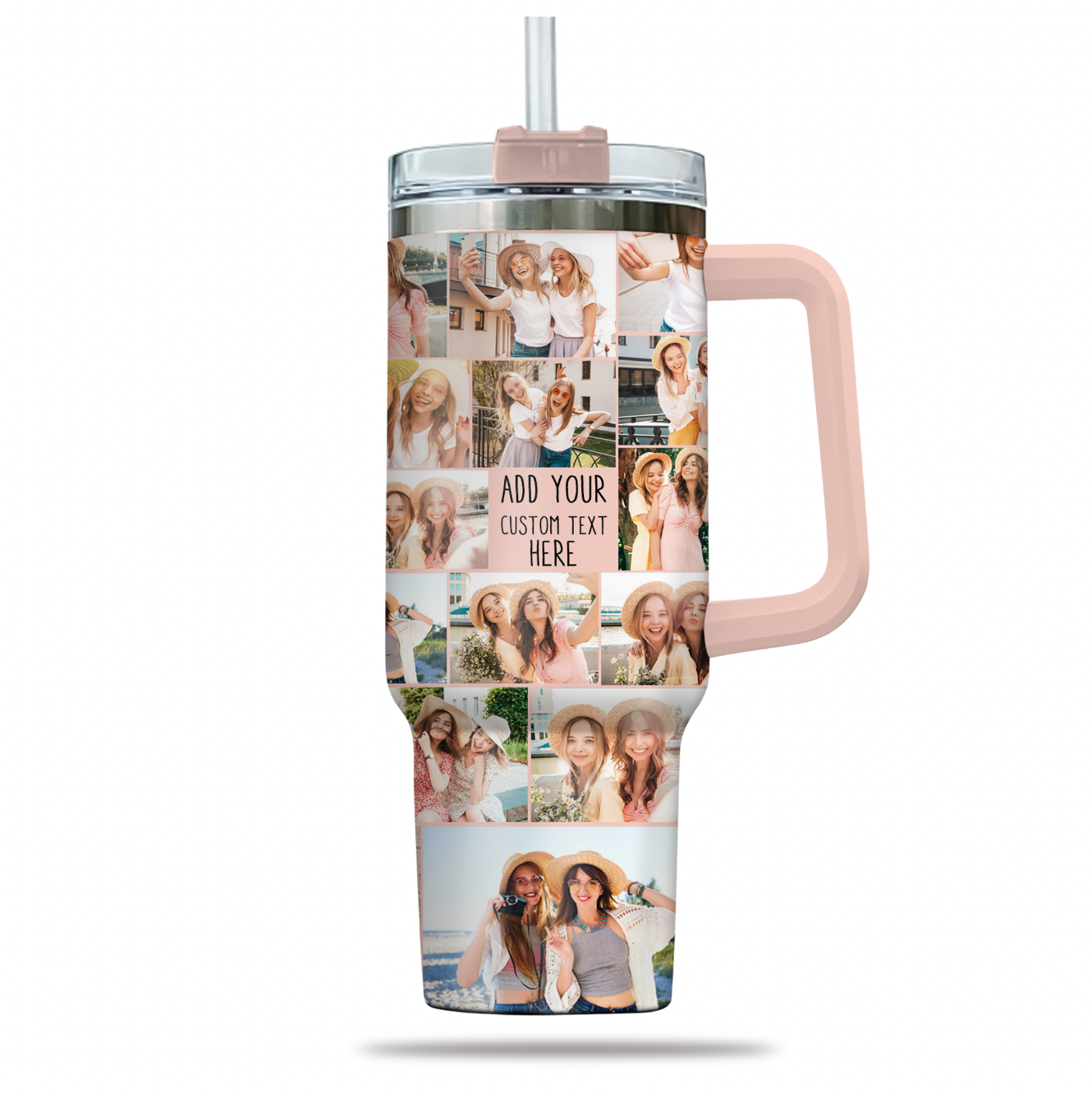 Create a Custom Collage Photo & Text on Personalized 40oz Tumbler