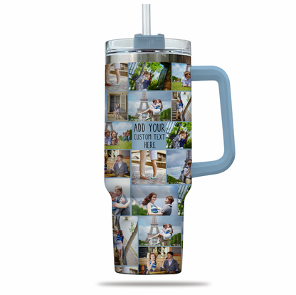 Create a Custom Collage Photo & Text on Personalized 40oz Tumbler