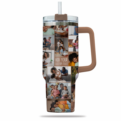 Create a Custom Collage Photo & Text on Personalized 40oz Tumbler