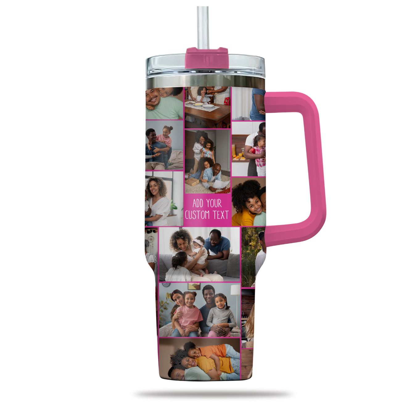 Create a Custom Collage Photo & Text on Personalized 40oz Tumbler