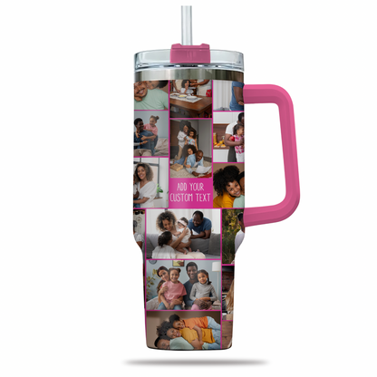 Create a Custom Collage Photo & Text on Personalized 40oz Tumbler