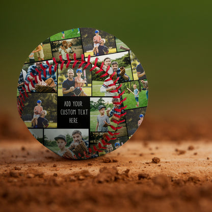 Create a Custom Baseball Ball with Collage Photo & Text on Baseball Ball