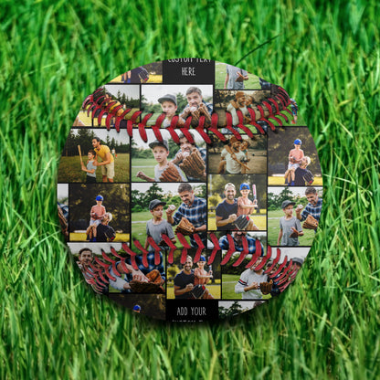 Create a Custom Baseball Ball with Collage Photo & Text on Baseball Ball