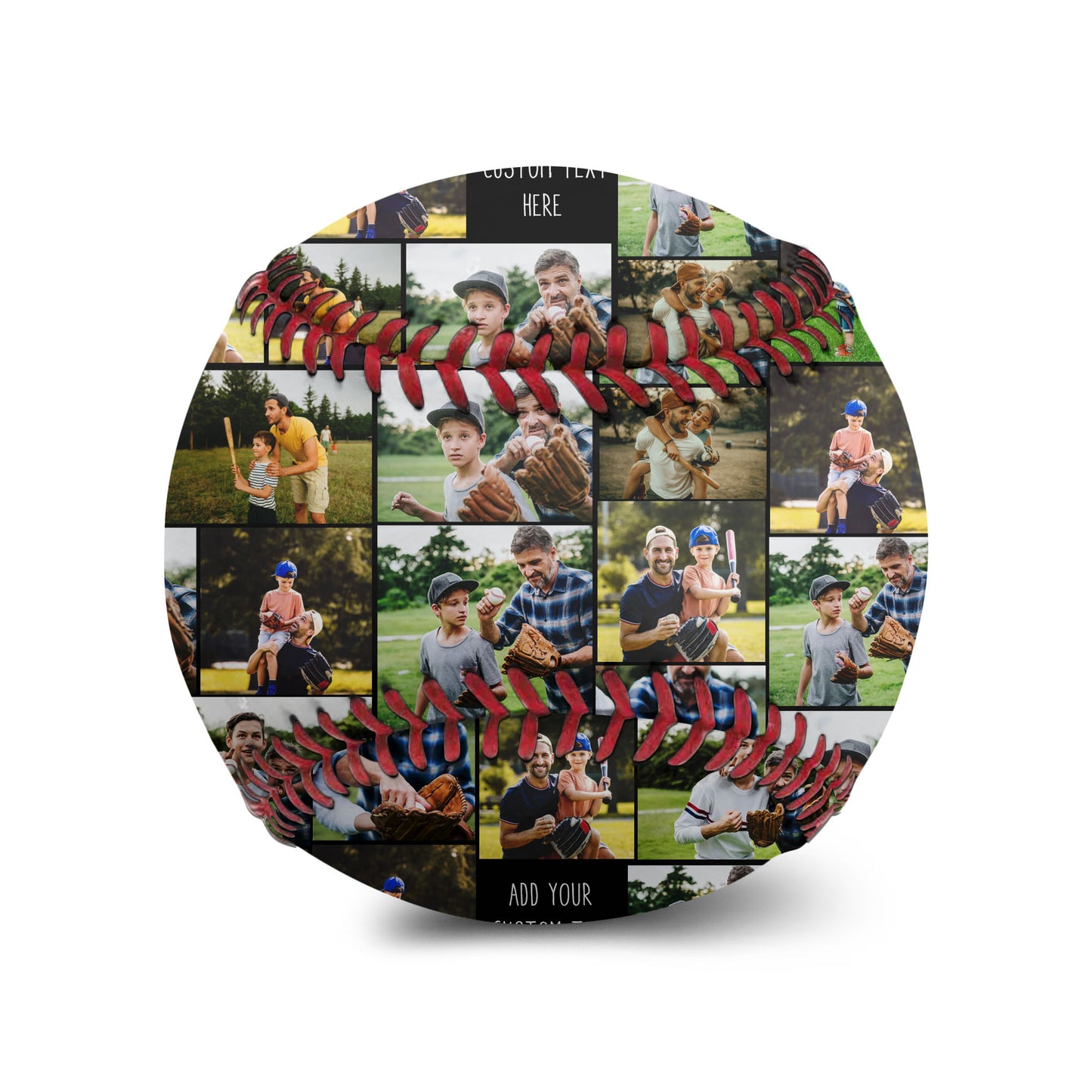 Create a Custom Baseball Ball with Collage Photo & Text on Baseball Ball