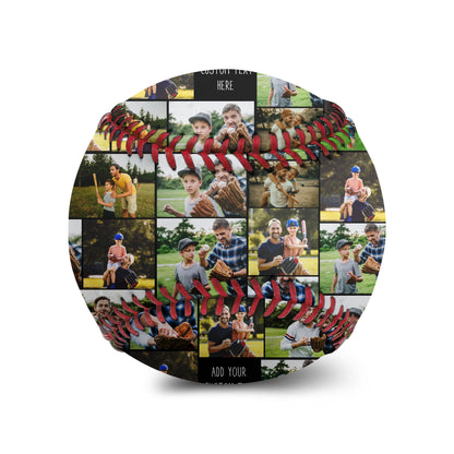 Create a Custom Baseball Ball with Collage Photo & Text on Baseball Ball