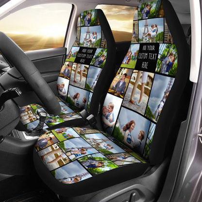 Create a Custom Collage Photo & Text on Car Seat Covers