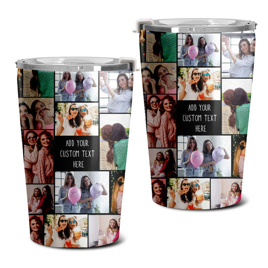 Create a Custom Collage Photo & Text on Personalized 12oz Full Tumbler