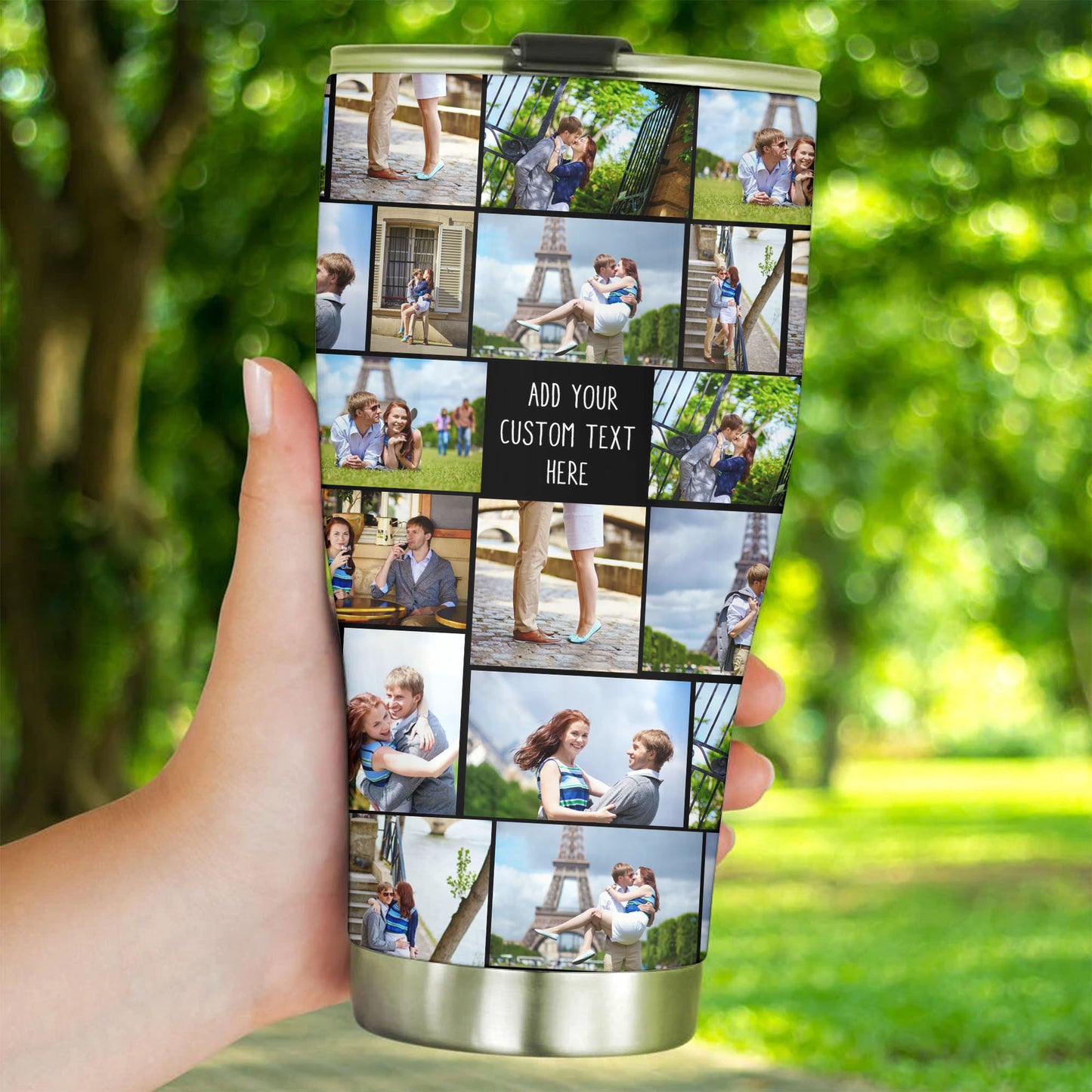 Create a Custom Collage Photo & Text on Personalized 30oz Tumbler