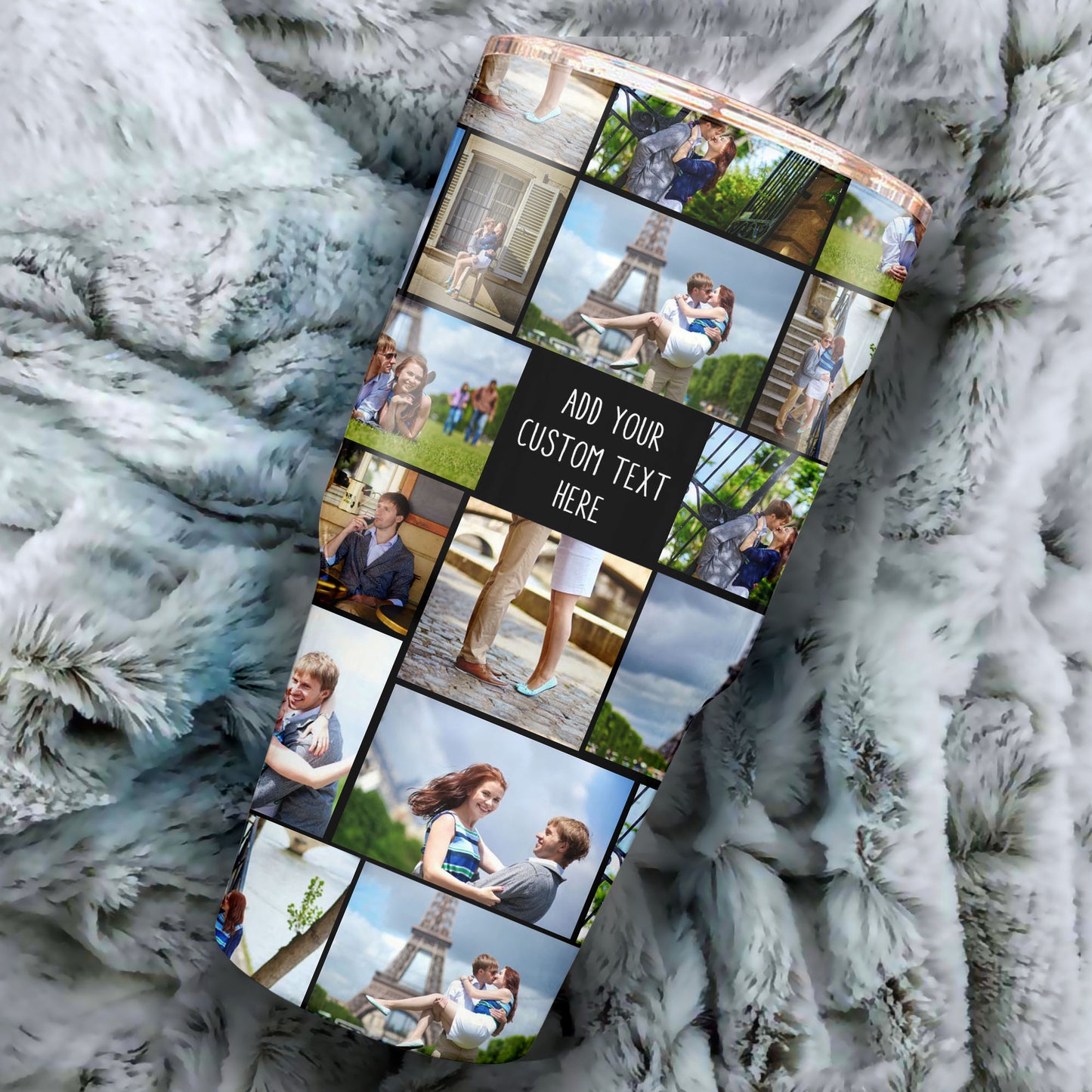 Create a Custom Collage Photo & Text on Personalized 30oz Tumbler