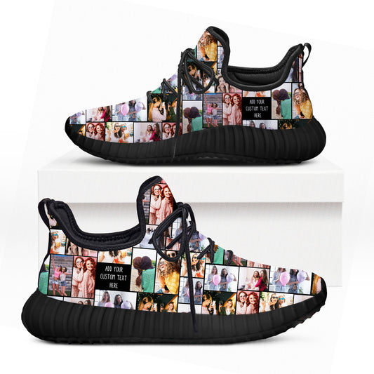 Create a Custom Collage Photo & Text on Personalized Reze Shoes