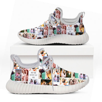 Create a Custom Collage Photo & Text on Personalized Reze Shoes