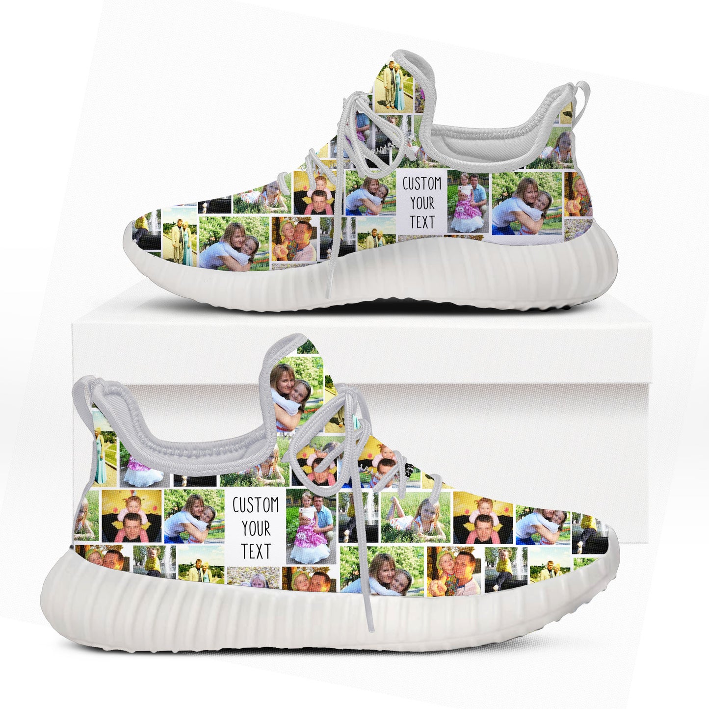 Create a Custom Collage Photo & Text on Personalized Reze Shoes