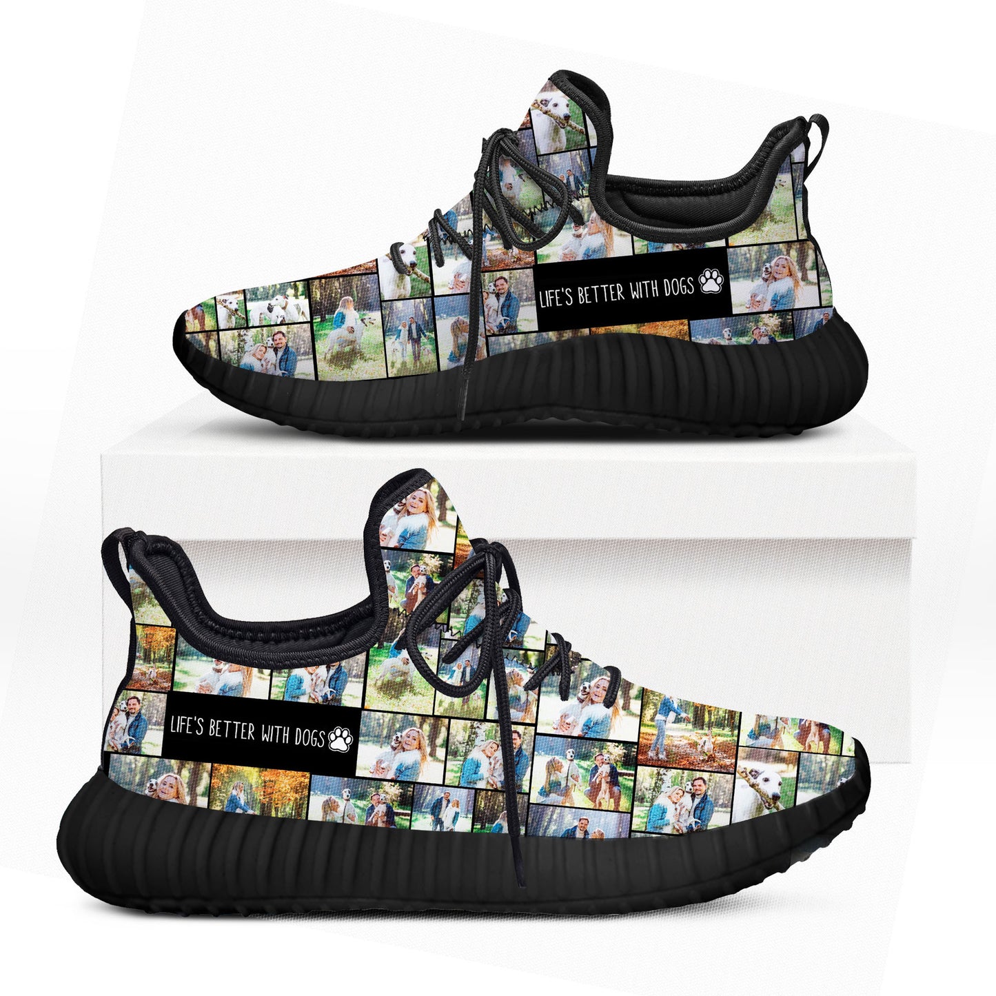 Create a Custom Collage Photo & Text on Personalized Reze Shoes