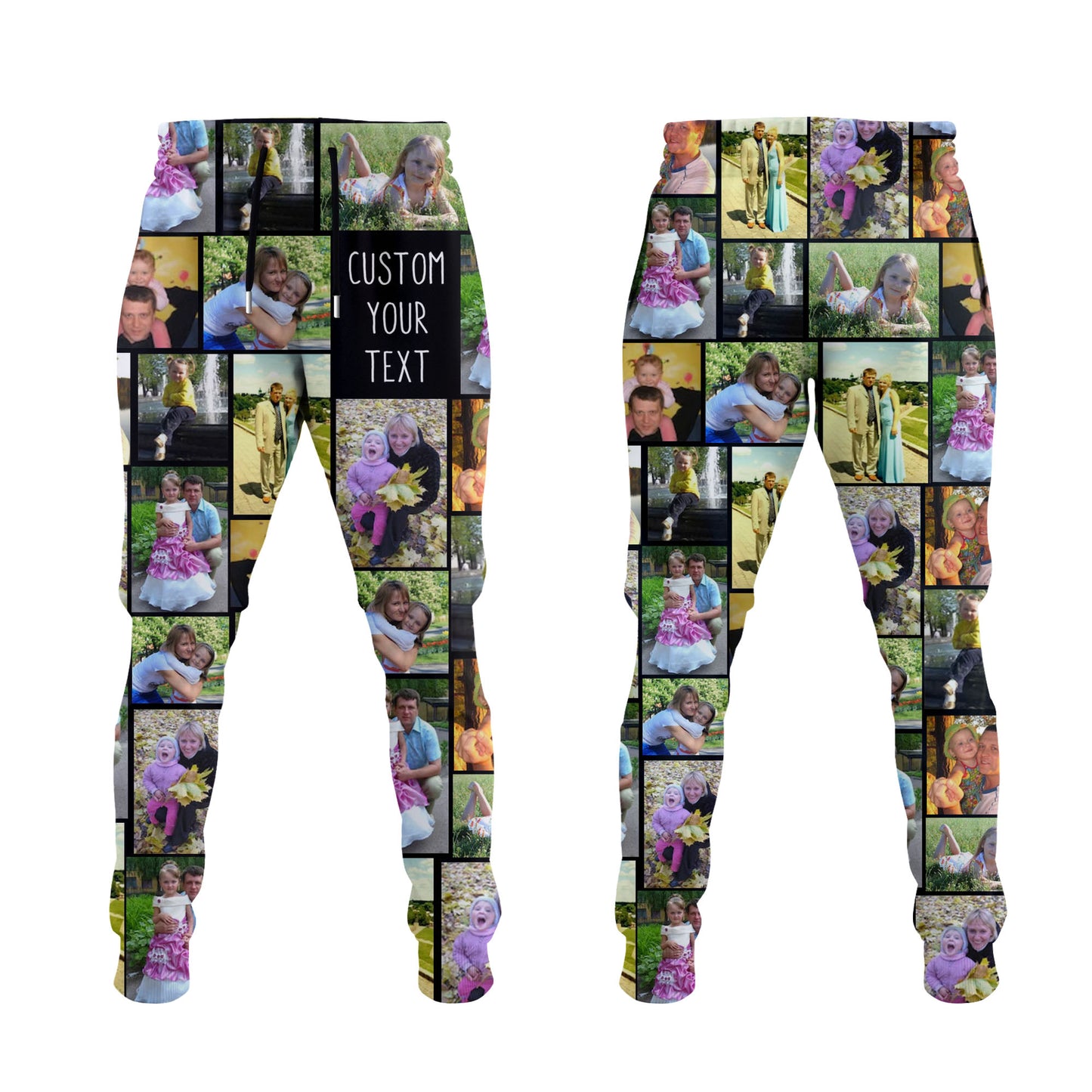 Create a Custom Collage Photo & Text on Unisex Joggers