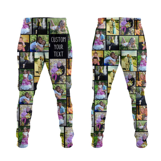 Create a Custom Collage Photo & Text on Unisex Joggers