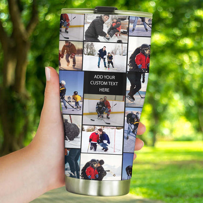 Create a Gift for Dad Grandpa with Collage Photo & Text on 30oz Tumbler