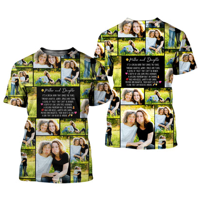 Create a Gift for Mom with Collage Photo & Text on AOP Unisex T-Shirt