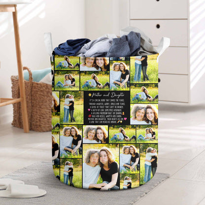 Create a Gift for Mom with Collage Photo & Text on Laundry Basket