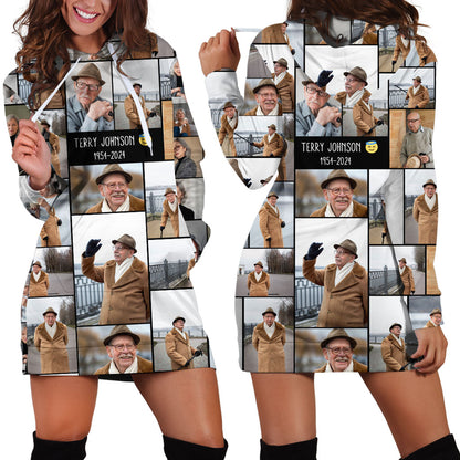 Create a Memorial Gifts for Loss Of Mother with Collage Photo & Text on Hoodie Dress