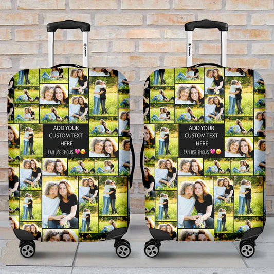 Create a Mother's Day Gift for Mom with Collage Photo & Text on 3D Luggage Cover