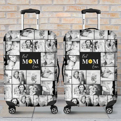 Create a Mother's Day Gift for Mom with Collage Photo & Text on 3D Luggage Cover