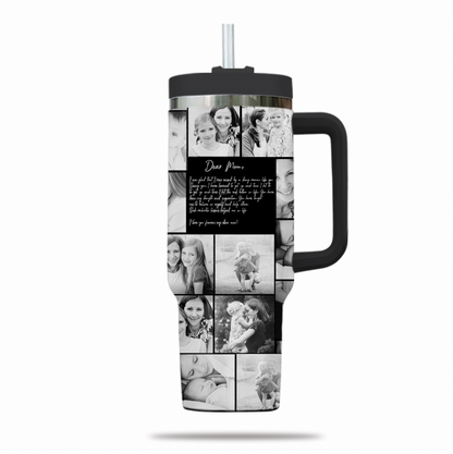 Create a Mother's Day Gift for Mom with Collage Photo & Text on 40oz Large Tumbler