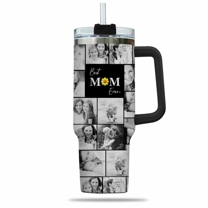 Create a Mother's Day Gift for Mom with Collage Photo & Text on 40oz Large Tumbler