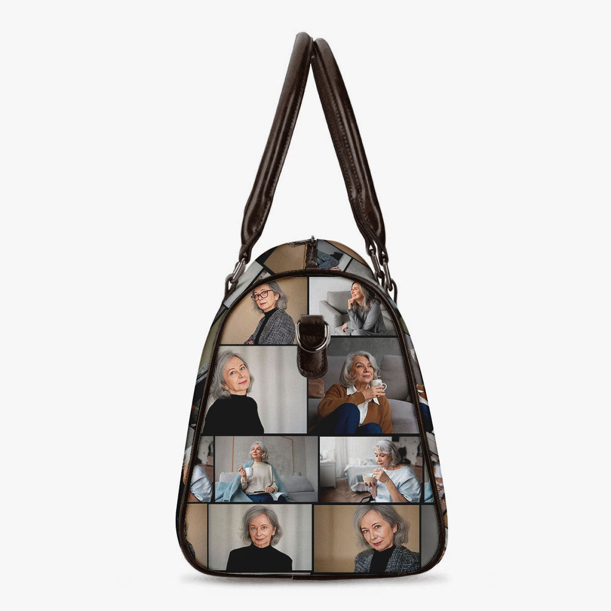 Create a Mother's Day Gift for Mom with Collage Photo & Text on AOP Travel Bag