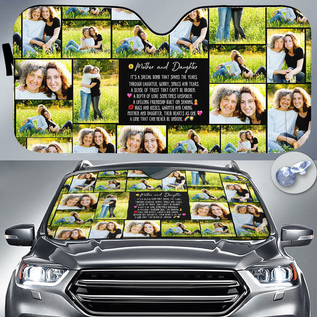 Create a Mother's Day Gift for Mom with Collage Photo & Text on Car Auto Sun Shade