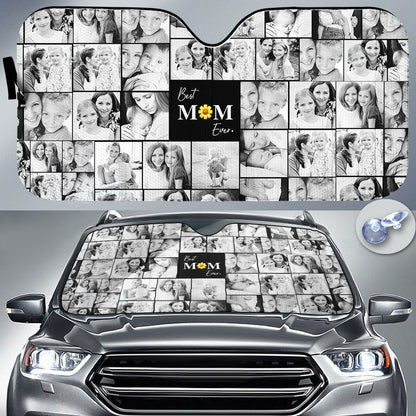 Create a Mother's Day Gift for Mom with Collage Photo & Text on Car Auto Sun Shade