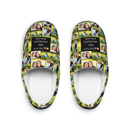 Create a Mother's Day Gift for Mom with Collage Photo & Text on In-House Slippers