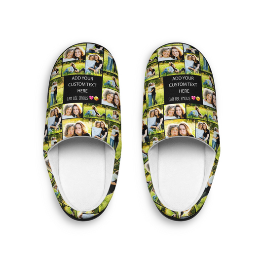 Create a Mother's Day Gift for Mom with Collage Photo & Text on In-House Slippers