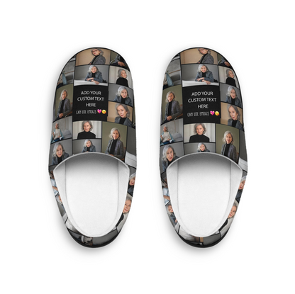 Create a Mother's Day Gift for Mom with Collage Photo & Text on In-House Slippers