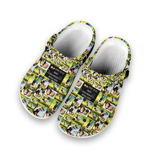 Create a Mother's Day Gift for Mom with Collage Photo & Text on Personalized Clogs