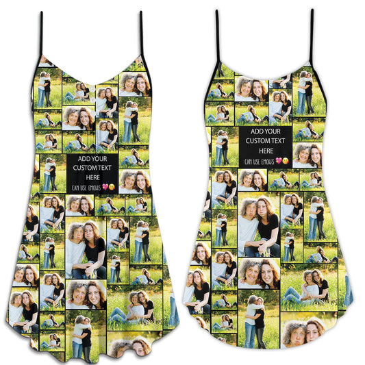 Create a Mother's Day Gift for Mom with Collage Photo & Text on Spaghetti Strap Summer Dress