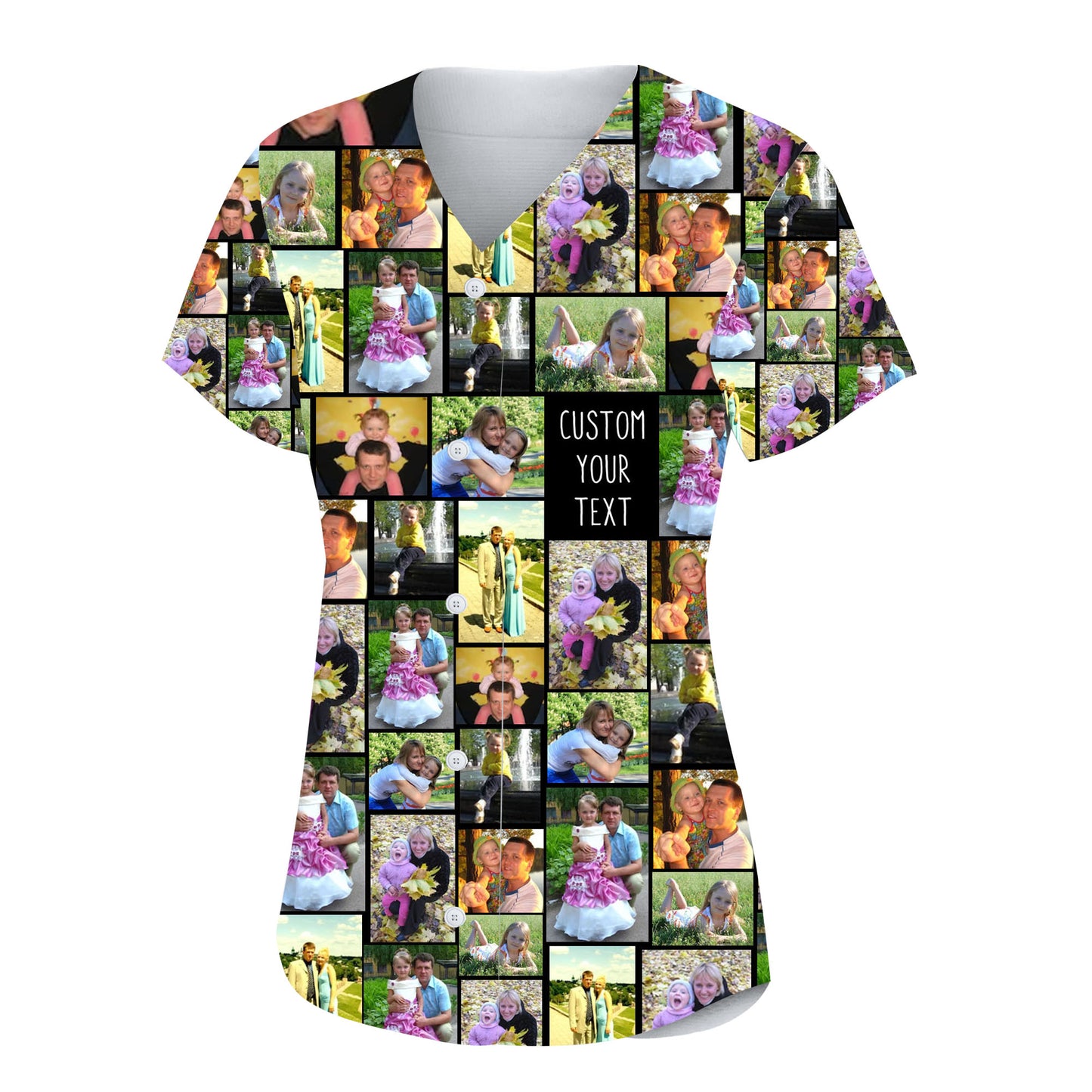 Create a Mother's Day Gift for Mom with Collage Photo & Text on Women Baseball Jersey