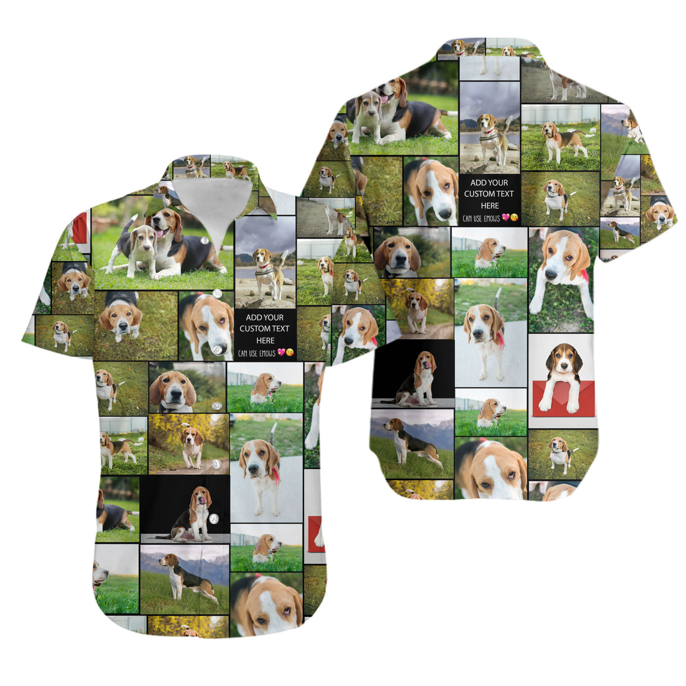 Create a Pet Cat Lovers Gift, Cat Mom Gift with Collage Photo & Text on Unisex Hawaiian Shirt