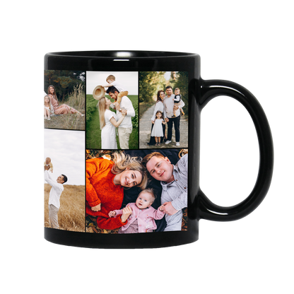 Custom Photo Collage Mug – Personalized Coffee Mug with Picture – Photo Mug for Mom, Dad, Family