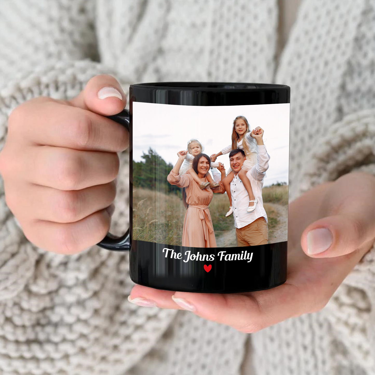 Custom Photo Collage Mug – Personalized Coffee Mug with Picture – Photo Mug for Mom, Dad, Family