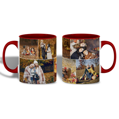Custom Photo Collage Photo Coffee Mug – Personalized Mug for Mom, Dad, Family, Couples