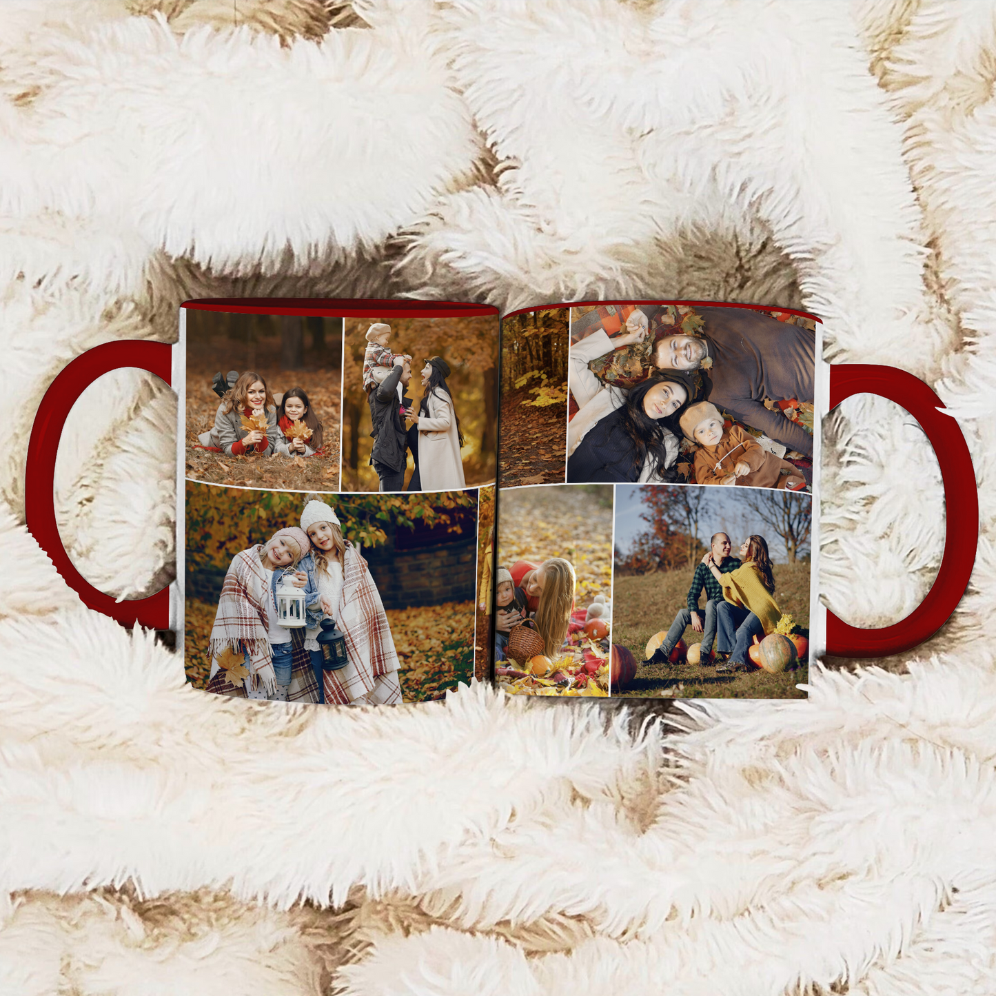 Custom Photo Collage Photo Coffee Mug – Personalized Mug for Mom, Dad, Family, Couples
