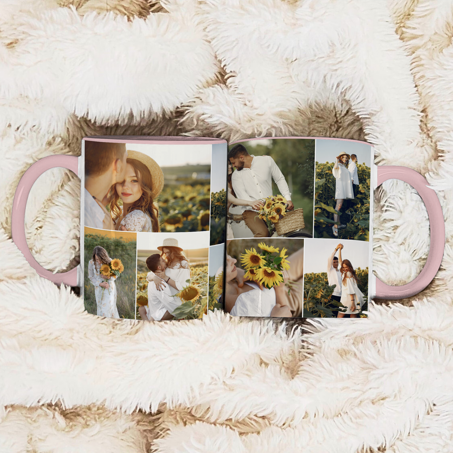 Custom Photo Collage Photo Coffee Mug – Personalized Mug for Mom, Dad, Family, Couples