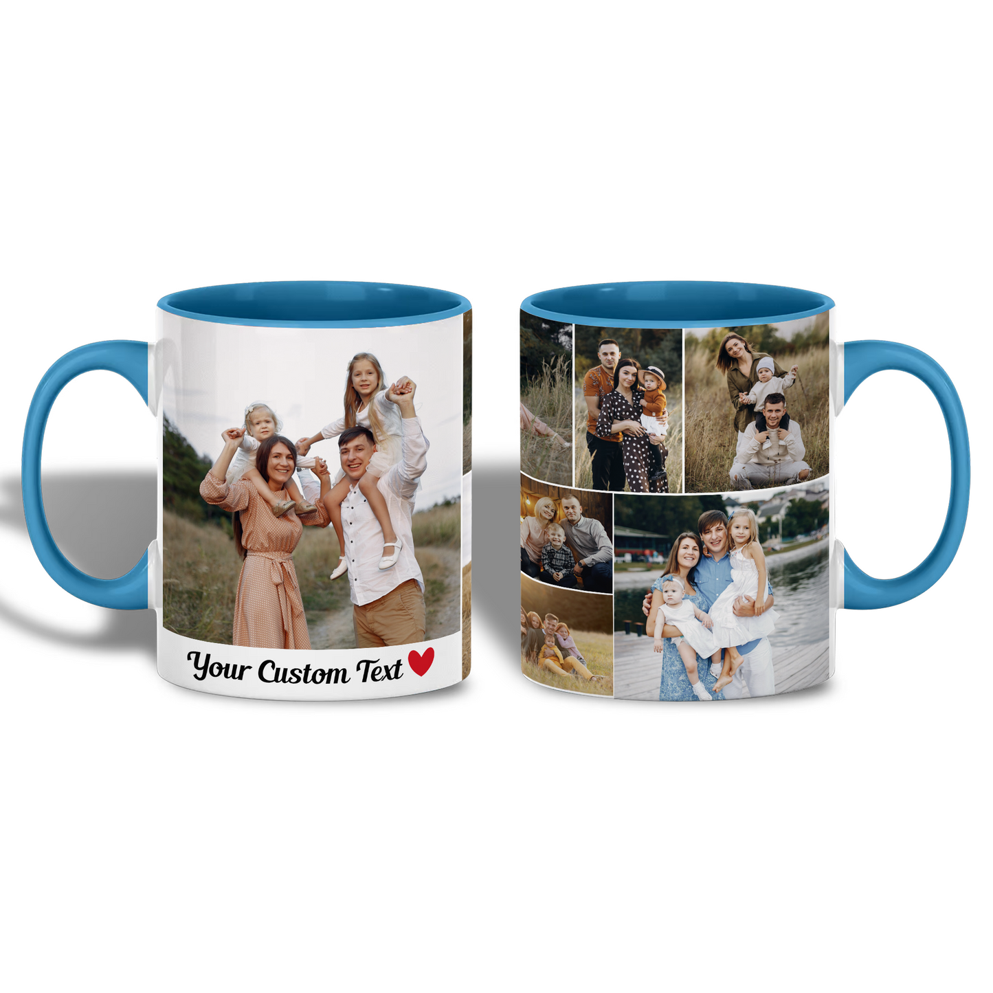 Custom Photo Collage Photo Coffee Mug – Personalized Mug for Mom, Dad, Family, Couples