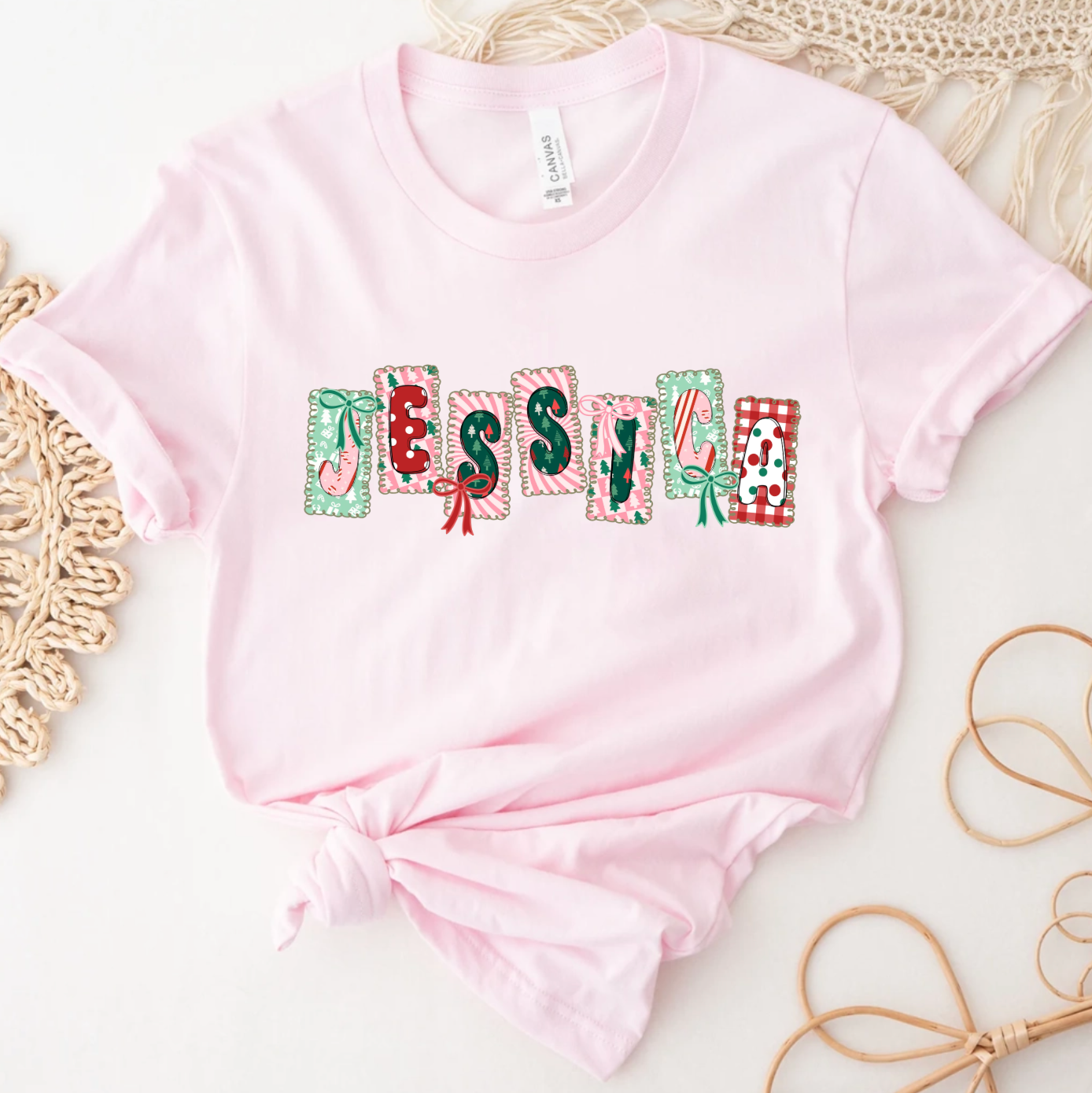 Custom Name Christmas Shirts – Personalized Christmas Tee – Christmas Festive Holiday Shirts