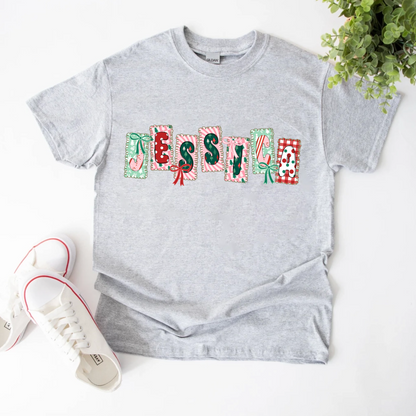 Custom Name Christmas Shirts – Personalized Christmas Tee – Christmas Festive Holiday Shirts