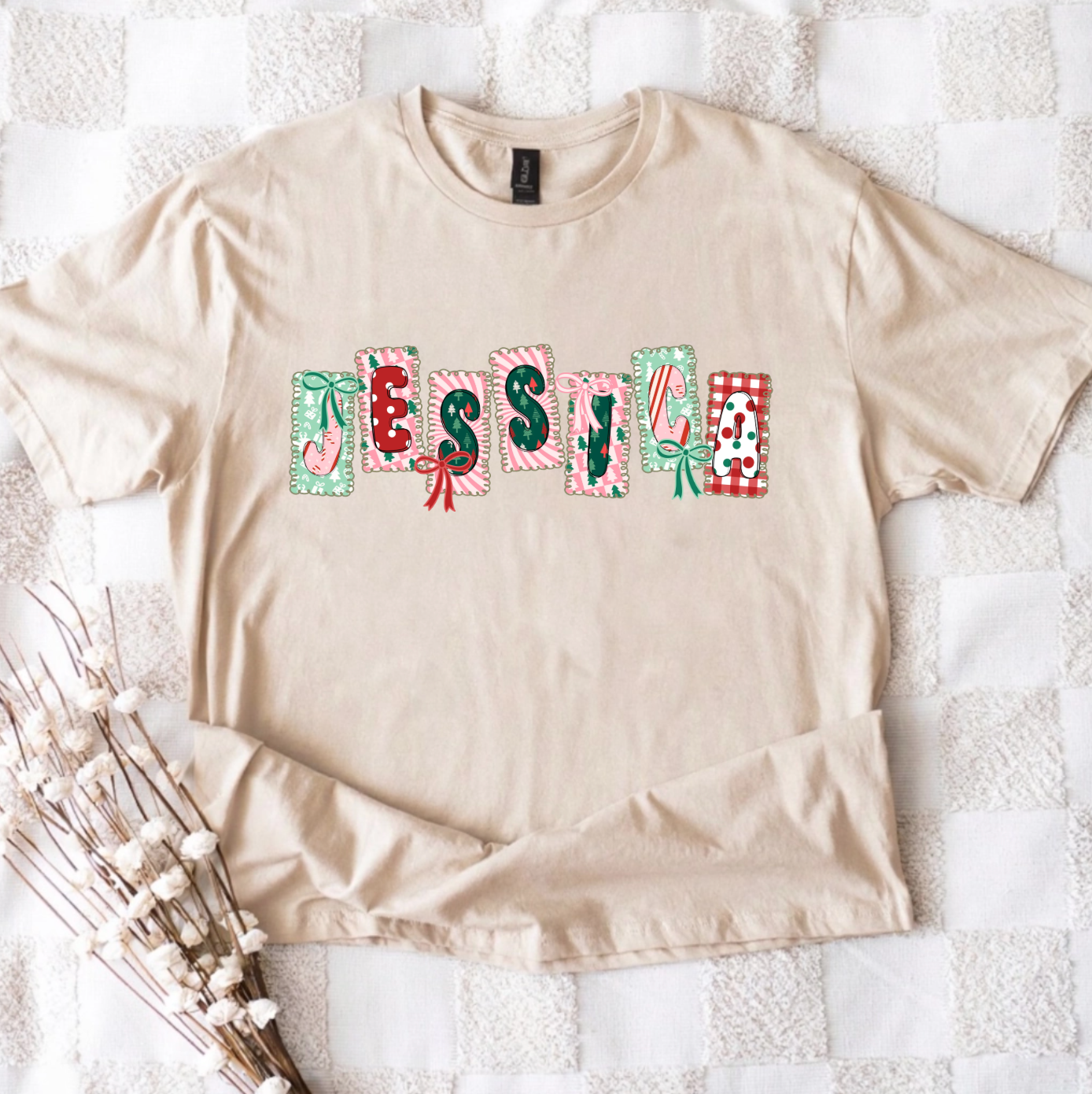 Custom Name Christmas Shirts – Personalized Christmas Tee – Christmas Festive Holiday Shirts