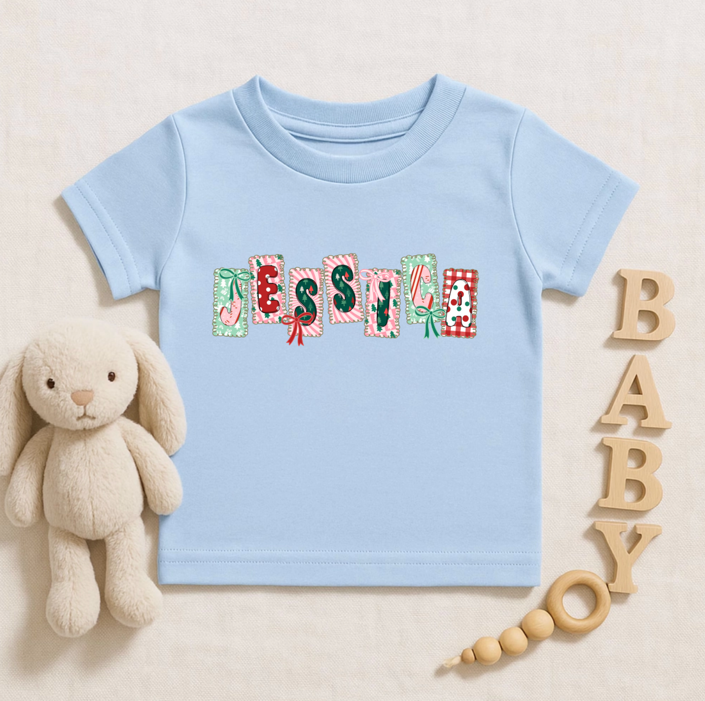 Custom Name Christmas Shirts – Personalized Christmas Tee – Christmas Festive Holiday Shirts