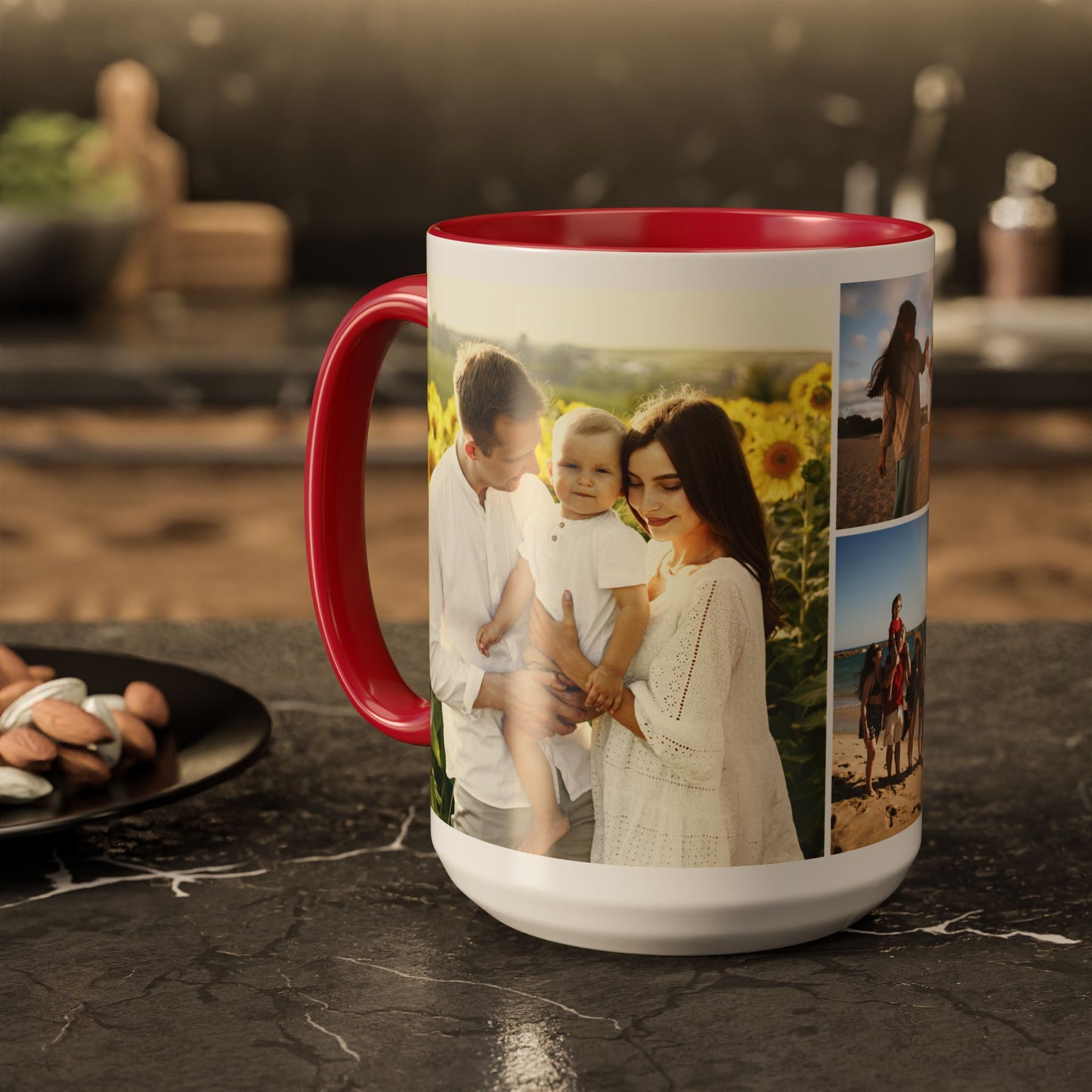 Custom Photo Collage Mug – Personalized Coffee Mug with Picture – Photo Mug for Mom, Dad, Family