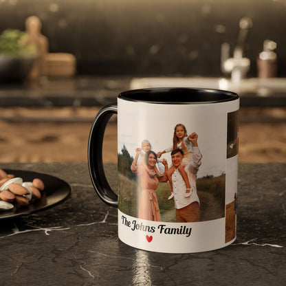 Custom Photo Collage Mug – Personalized Coffee Mug with Picture – Photo Mug for Mom, Dad, Family